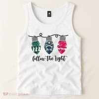 Follow The Light Christ Xmas Light Tank Top thumb 2