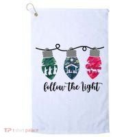 Follow The Light Christ Xmas Light Golf Towel thumb 0