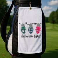 Follow The Light Christ Xmas Light Golf Towel thumb 2