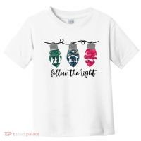 Follow The Light Christ Xmas Light Toddler T-Shirt thumb 0