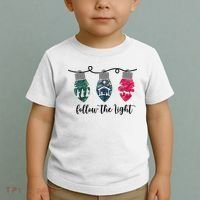 Follow The Light Christ Xmas Light Toddler T-Shirt thumb 2