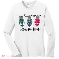 Follow The Light Christ Xmas Light Women's Long Sleeve Shirt thumb 0