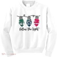 Follow The Light Christ Xmas Light Kids Sweatshirt thumb 0