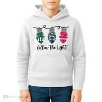 Follow The Light Christ Xmas Light Kids Hoodie thumb 4