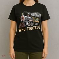 Funny Train Lovers & Railroad Vintage Retro Locomotive Gifts T-Shirt thumb 4