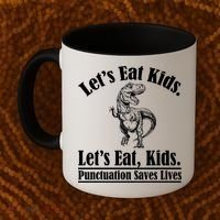 Funny Teacher Let's Eat Kids Punctuation Saves Lives Grammar Meaningful Gift Coffee Mug thumb 2