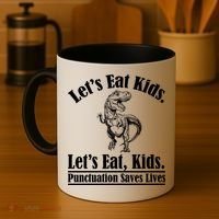 Funny Teacher Let's Eat Kids Punctuation Saves Lives Grammar Meaningful Gift Coffee Mug thumb 4