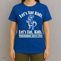 Funny Teacher Let's Eat Kids Punctuation Saves Lives Grammar Meaningful Gift T-Shirt thumb 4