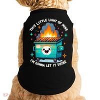 Funny This Little Light Of Mine Lil Dumpster Fire Doggie Tank thumb 0