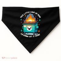Funny This Little Light Of Mine Lil Dumpster Fire USA-Made Doggie Bandana thumb 0