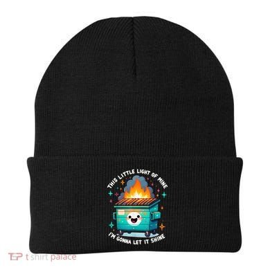 Funny This Little Light Of Mine Lil Dumpster Fire Beanie