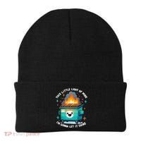 Funny This Little Light Of Mine Lil Dumpster Fire Beanie thumb 0