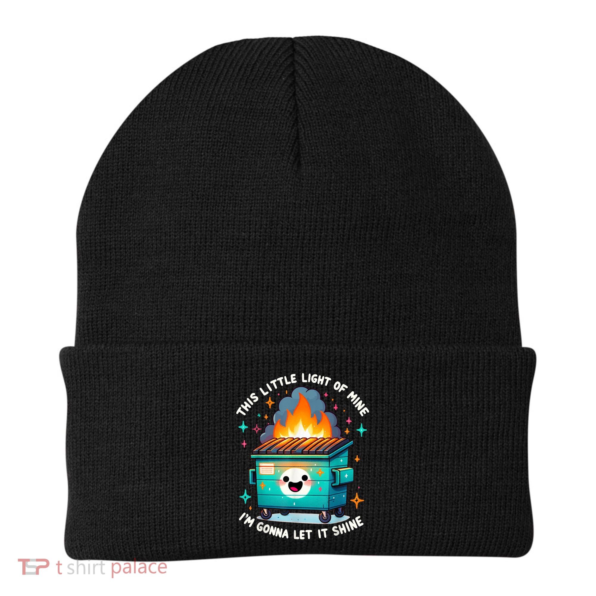 Funny This Little Light Of Mine Lil Dumpster Fire Beanie