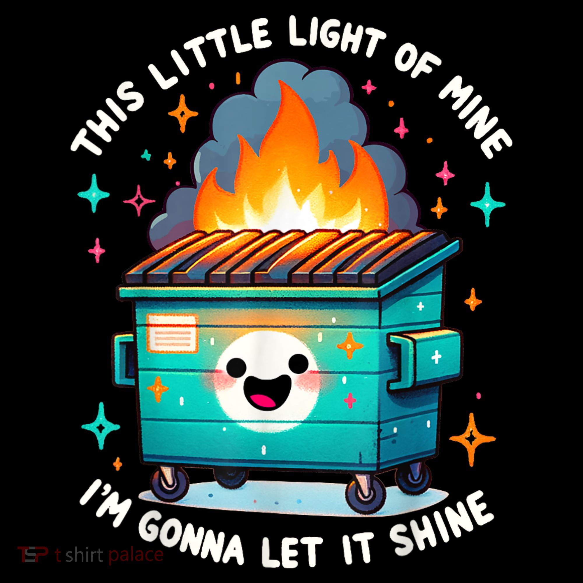 Funny This Little Light Of Mine Lil Dumpster Fire Ornament