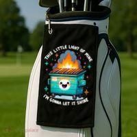 Funny This Little Light Of Mine Lil Dumpster Fire Golf Towel thumb 2