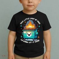 Funny This Little Light Of Mine Lil Dumpster Fire Toddler T-Shirt thumb 2