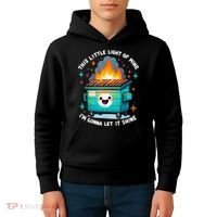 Funny This Little Light Of Mine Lil Dumpster Fire Kids Hoodie thumb 4
