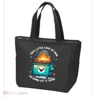 Funny This Little Light Of Mine Lil Dumpster Fire Tote Bag thumb 3