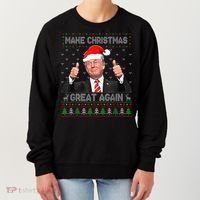Funny Trump Make Christmas Great Again Ugly Sweater Xmas Women's Sweatshirt thumb 0