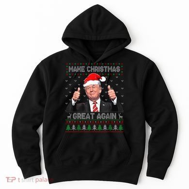Funny Trump Make Christmas Great Again Ugly Sweater Xmas Hoodie