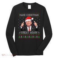 Funny Trump Make Christmas Great Again Ugly Sweater Xmas Long Sleeve Shirt thumb 0