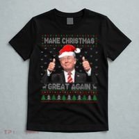 Funny Trump Make Christmas Great Again Ugly Sweater Xmas T-Shirt thumb 5