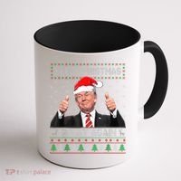 Funny Trump Make Christmas Great Again Ugly Sweater Xmas Coffee Mug thumb 1