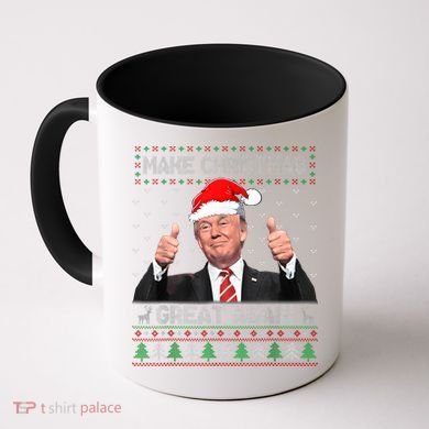 Funny Trump Make Christmas Great Again Ugly Sweater Xmas Coffee Mug