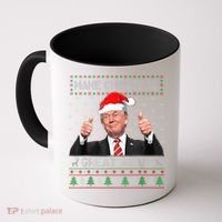 Funny Trump Make Christmas Great Again Ugly Sweater Xmas Coffee Mug thumb 0