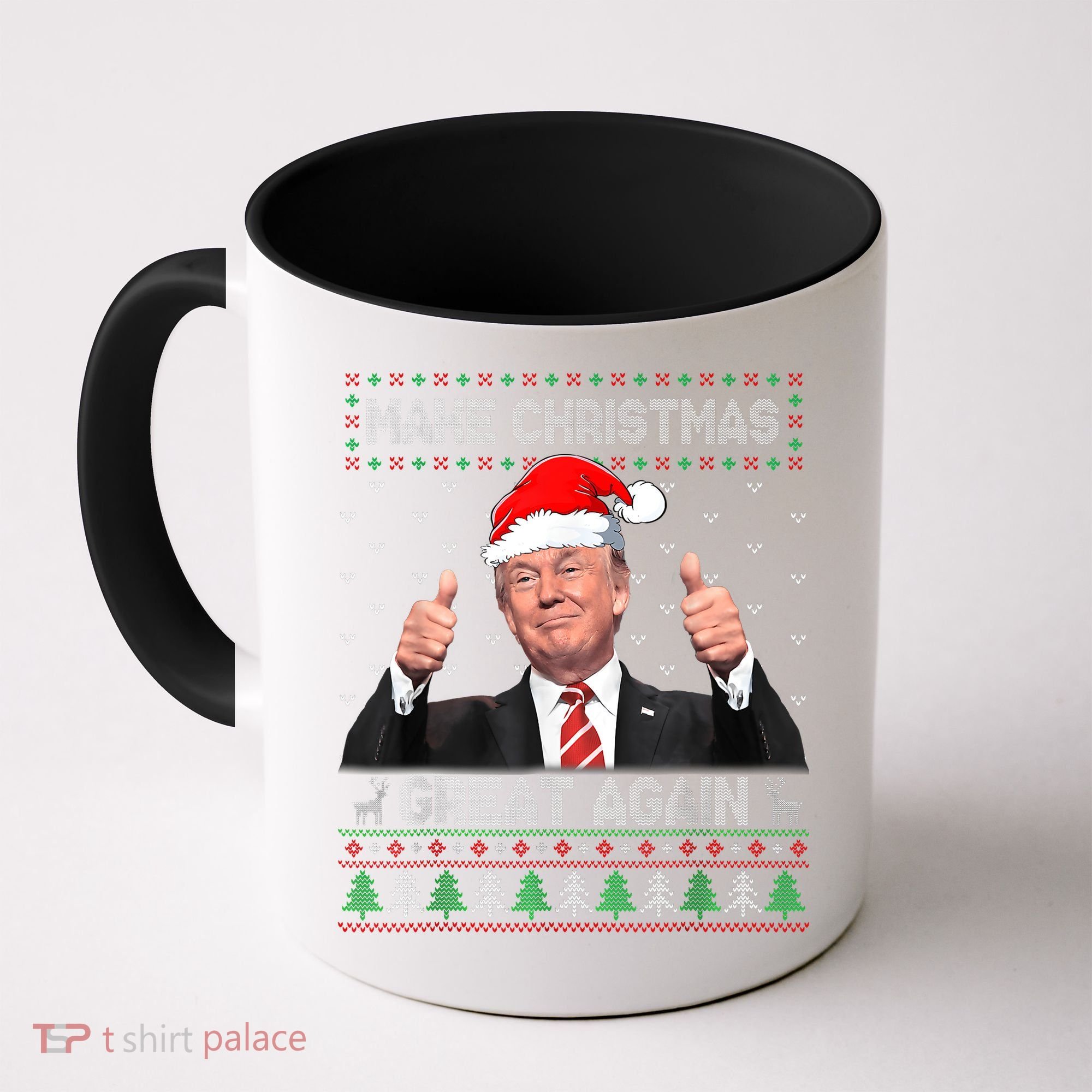 Funny Trump Make Christmas Great Again Ugly Sweater Xmas Coffee Mug
