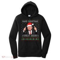 Funny Trump Make Christmas Great Again Ugly Sweater Xmas Women's Hoodie thumb 0