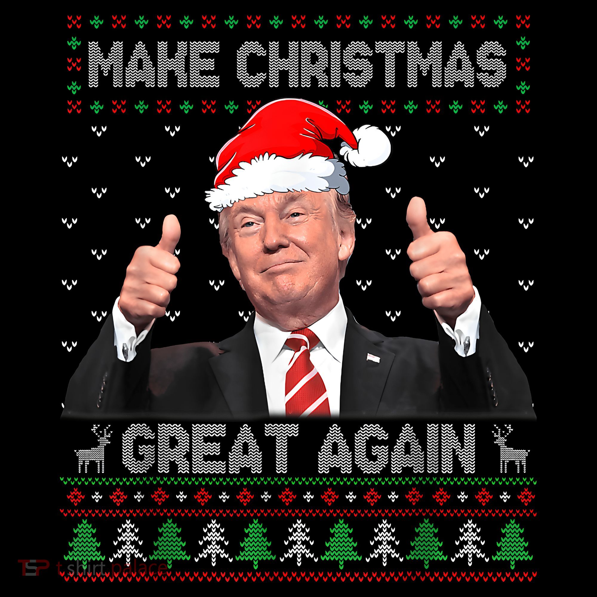 Funny Trump Make Christmas Great Again Ugly Sweater Xmas Women's Hoodie