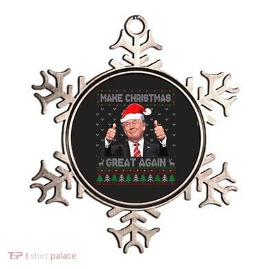 Funny Trump Make Christmas Great Again Ugly Sweater Xmas Ornament