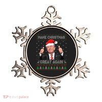 Funny Trump Make Christmas Great Again Ugly Sweater Xmas Ornament thumb 0
