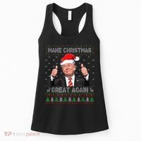 Funny Trump Make Christmas Great Again Ugly Sweater Xmas Women's Tank Top thumb 0