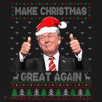 Funny Trump Make Christmas Great Again Ugly Sweater Xmas Baby Bodysuit thumb 2