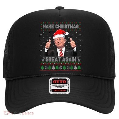 Funny Trump Make Christmas Great Again Ugly Sweater Xmas Hat