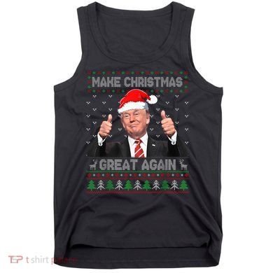 Funny Trump Make Christmas Great Again Ugly Sweater Xmas Tank Top