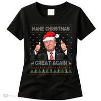 Funny Trump Make Christmas Great Again Ugly Sweater Xmas Women's T-Shirt thumb 0