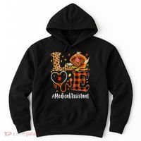 Funny Thanksgiving Medical Assistant Leopard Ki Love Pumpkin Hoodie thumb 0