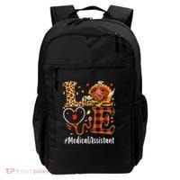 Funny Thanksgiving Medical Assistant Leopard Ki Love Pumpkin Backpack thumb 0