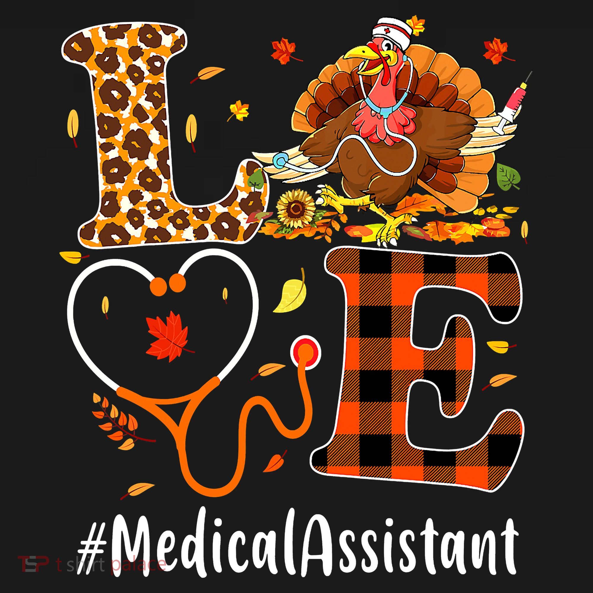 Funny Thanksgiving Medical Assistant Leopard Ki Love Pumpkin Ornament