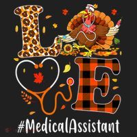 Funny Thanksgiving Medical Assistant Leopard Ki Love Pumpkin Hat thumb 2