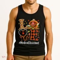 Funny Thanksgiving Medical Assistant Leopard Ki Love Pumpkin Tank Top thumb 3