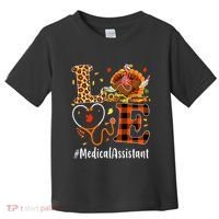 Funny Thanksgiving Medical Assistant Leopard Ki Love Pumpkin Toddler T-Shirt thumb 0
