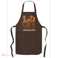 Funny Thanksgiving Medical Assistant Leopard Ki Love Pumpkin Apron thumb 0