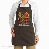 Funny Thanksgiving Medical Assistant Leopard Ki Love Pumpkin Apron thumb 2
