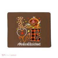 Funny Thanksgiving Medical Assistant Leopard Ki Love Pumpkin Mousepad thumb 0
