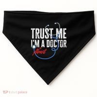 Funny Trust Me I'm Almost A Doctor Funny Medical Student Great Gift USA-Made Doggie Bandana thumb 0