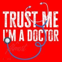 Funny Trust Me I'm Almost A Doctor Funny Medical Student Great Gift Santa Hat thumb 1